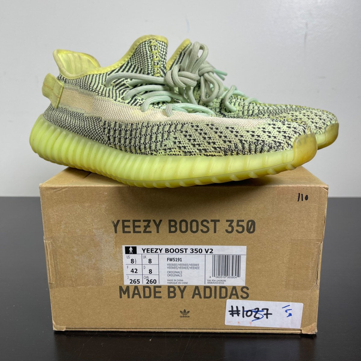 adidas Yeezy Boost 350 V2 Yeezreel (Non-Reflective) 8.5 (Moderately Worn Pre-Owned)adidasYeezreel/Yeezreel/Yeezreel - Image 1