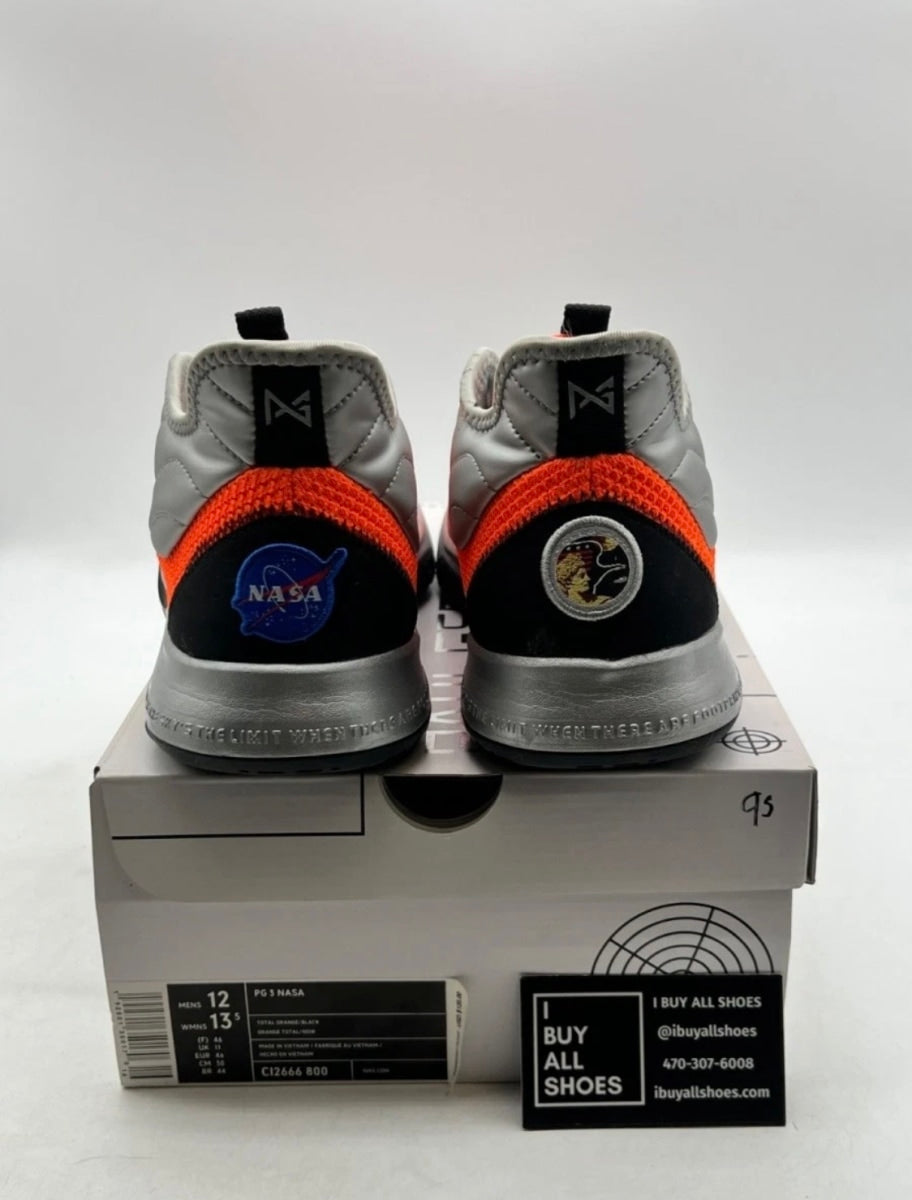 Nike PG 3 NASA 12 (Lightly Worn Pre-Owned)NikeTotal Orange/Black-Metallic Silver - Image 3