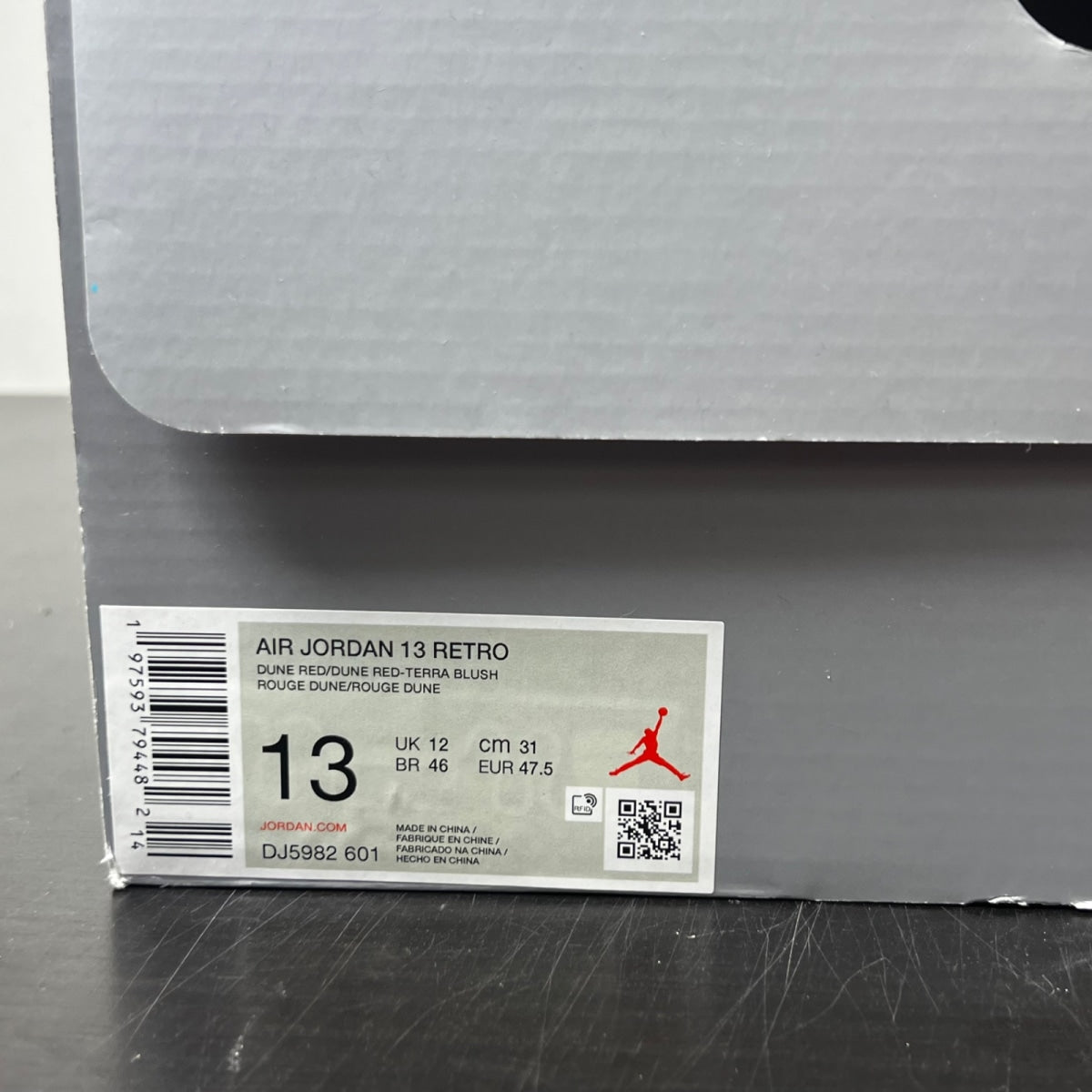 Jordan 13 Retro Dune Red 13 (Moderately Worn Pre-Owned)JordanDune Red/Dune Red/Terra Blush/White - Image 4