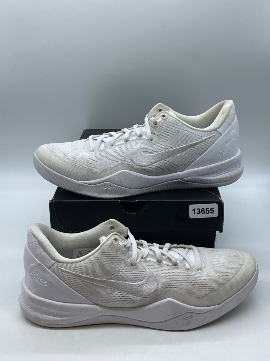 Nike Kobe 8 Protro Halo 10.5 (Moderately Worn Pre-Owned)NikeWhite/White-White - Image 1