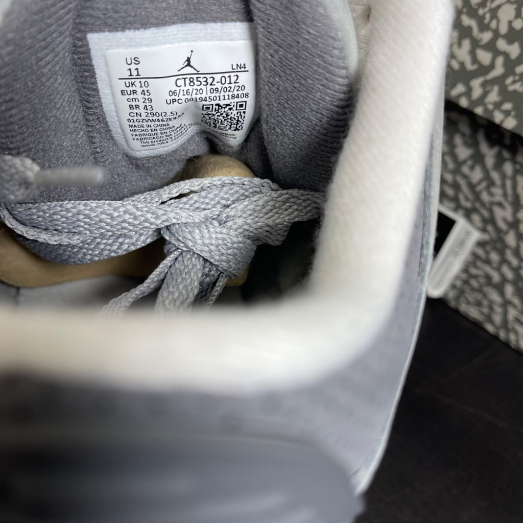 Jordan 3 Retro Cool Grey (2021) 11 (Moderately Worn Pre-Owned)JordanSilver/Light Graphite-Orange Peel-Sport Red - Image 6