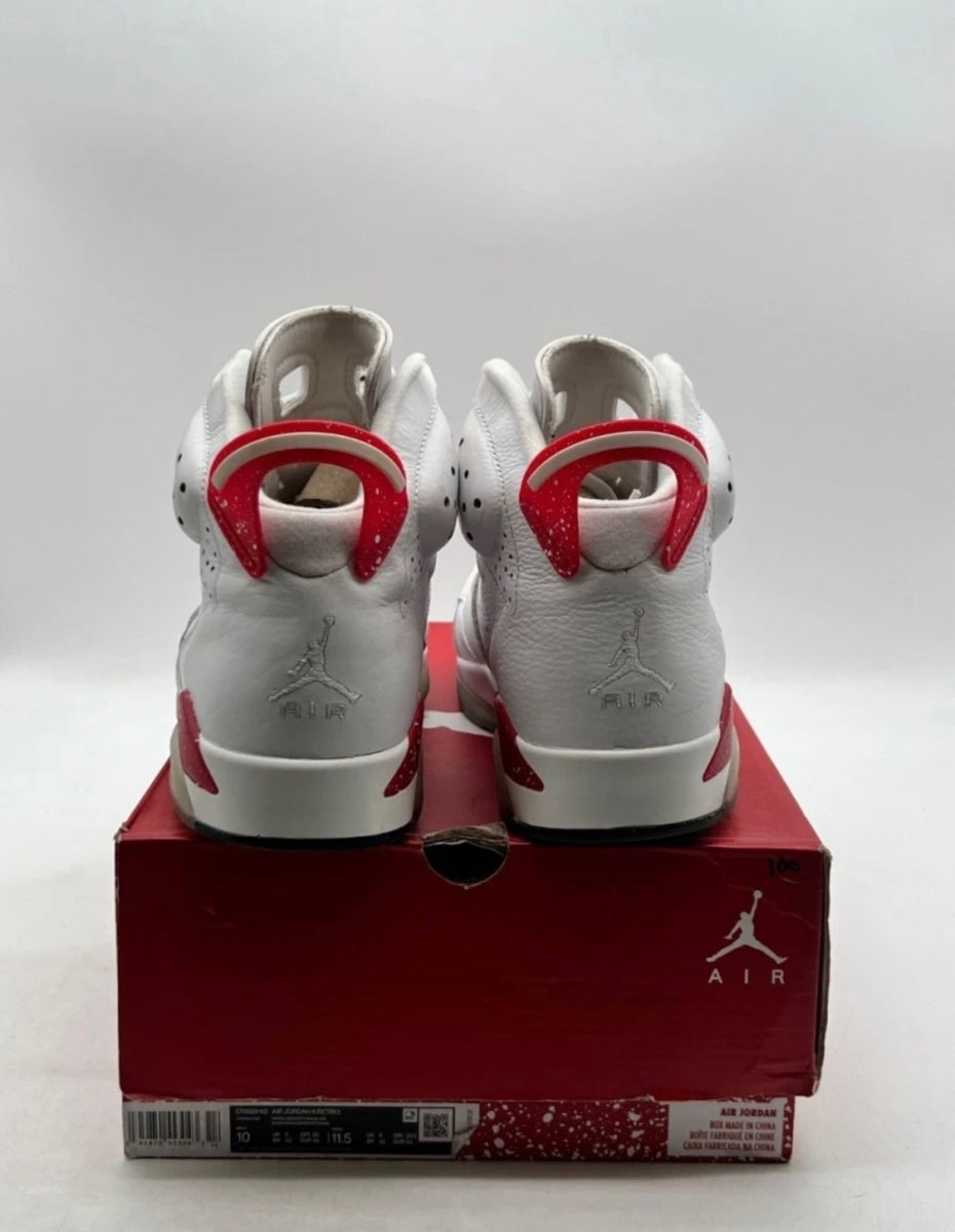 Jordan 6 Retro Red Oreo 10 (Lightly Worn Pre-Owned)JordanWhite/University Red-Black - Image 5