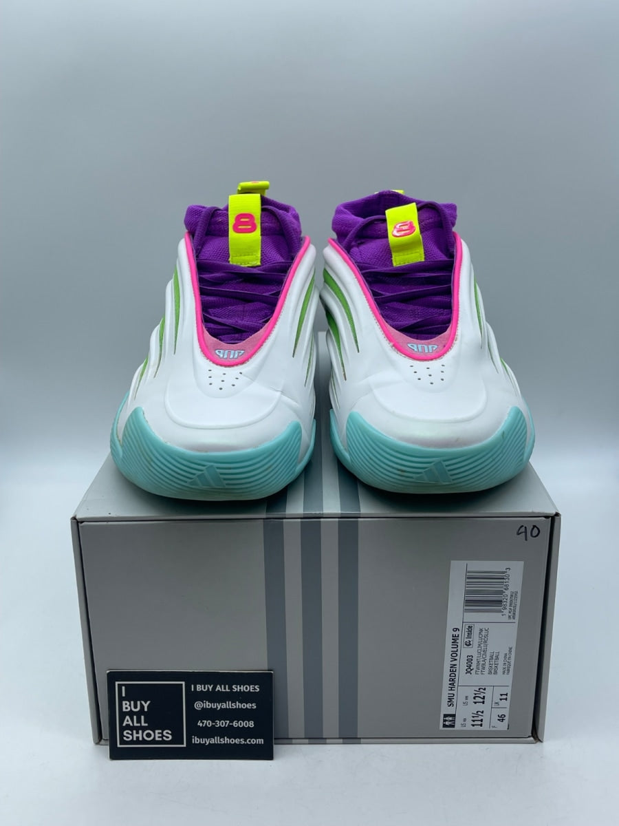 Jalen Williams x adidas Harden Vol. 9 'White Lucid Lime Pink' 11.5 (Moderately Worn Pre-Owned) - Image 2