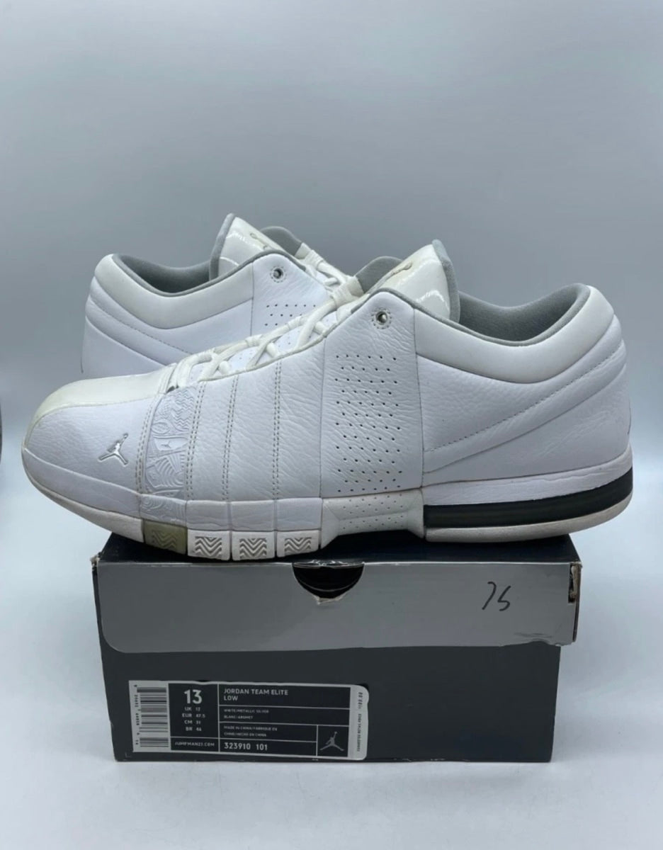 Air Jordan Team Elite Low 'White' 13 (Moderately Worn Pre-Owned)Air Jordan - Image 1