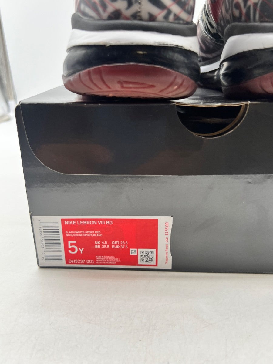 Nike LeBron 8 Graffiti (GS) 5Y (Moderately Worn Pre-Owned)NikeBlack/Sport Red/White - Image 4