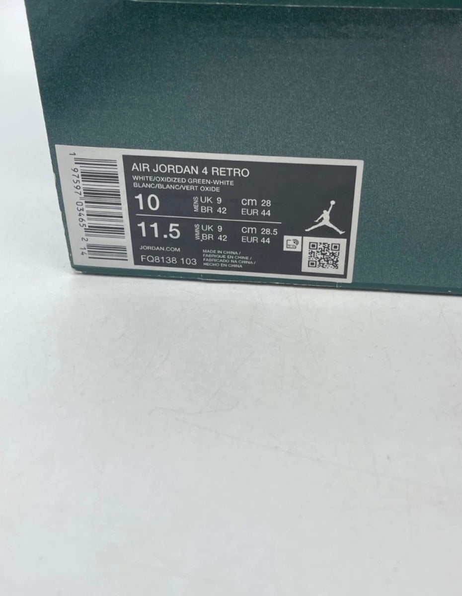 Jordan 4 Retro Oxidized Green 10 (Lightly Worn Pre-Owned)JordanWhite/Oxidized Green/White/Neutral Grey - Image 9