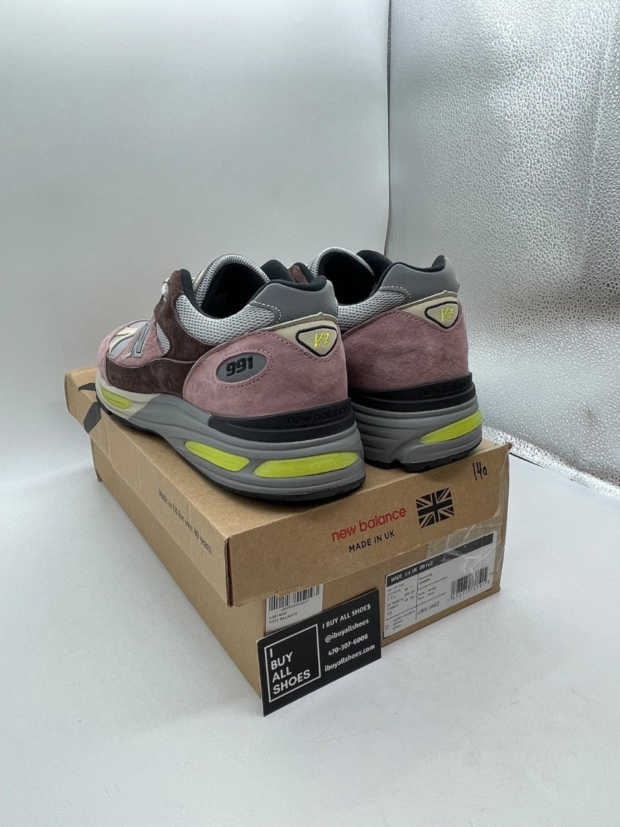 New Balance 991v2 MiUK Rosewood 11.5 (Moderately Worn Pre-Owned) - Image 4