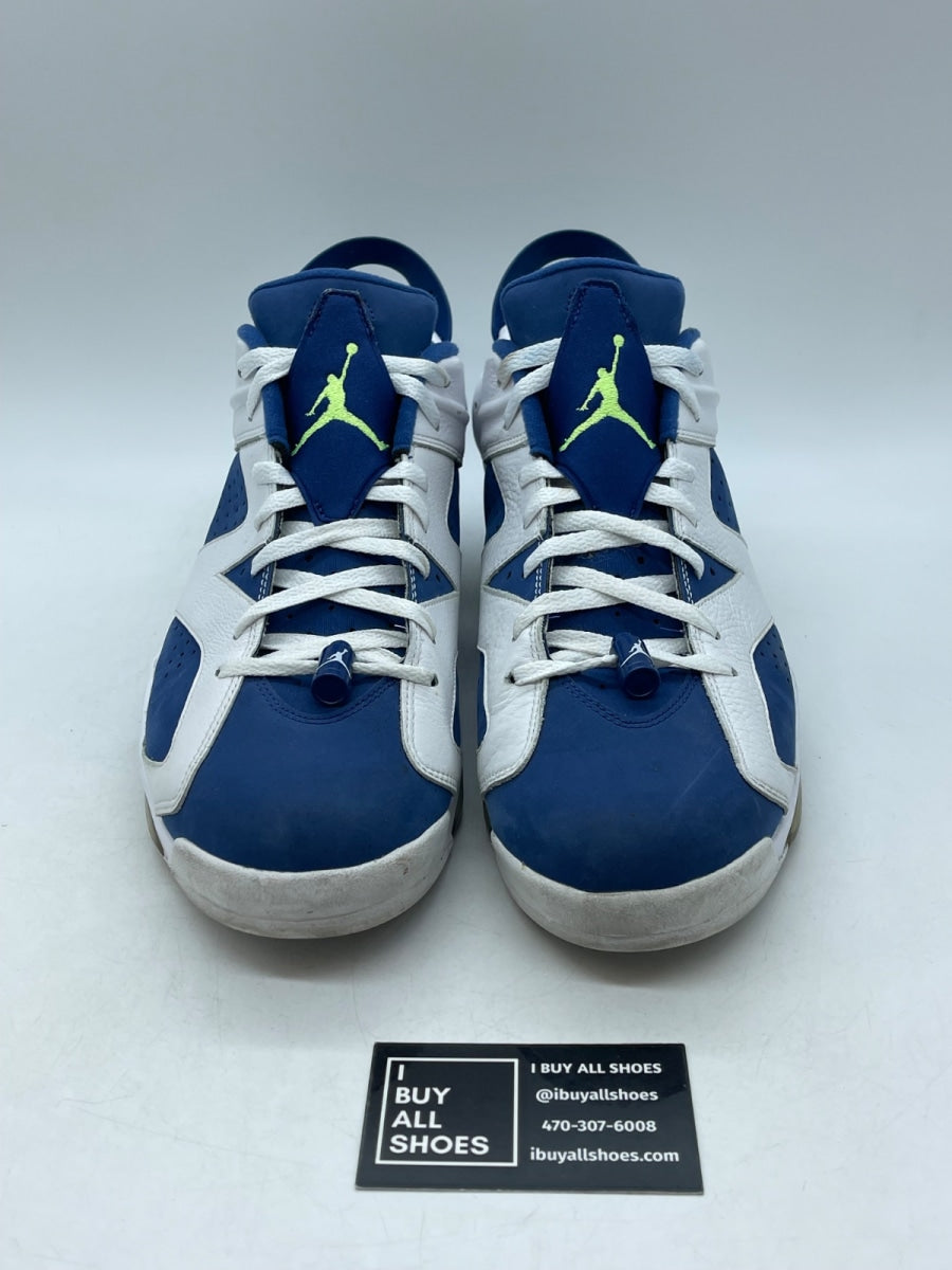 Jordan 6 Retro Low Ghost Green 13 (Heavily Worn Pre-Owned) - Image 2