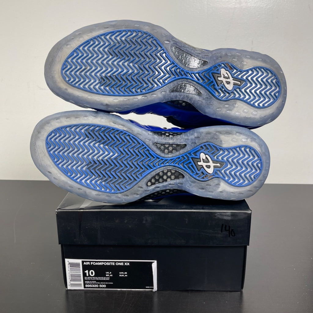 Nike Air Foamposite One Royal Blue XX 20th Anniversary (2017) 10 (Moderately Worn Pre-Owned)NikeDark Neon Royal/Black-White - Image 5