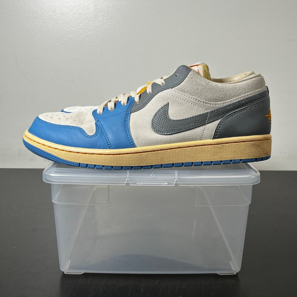 Jordan 1 Low Vintage UNC Grey 12 (Lightly Worn Pre-Owned)JordanWhite/University Blue-Grey-Sail - Image 3