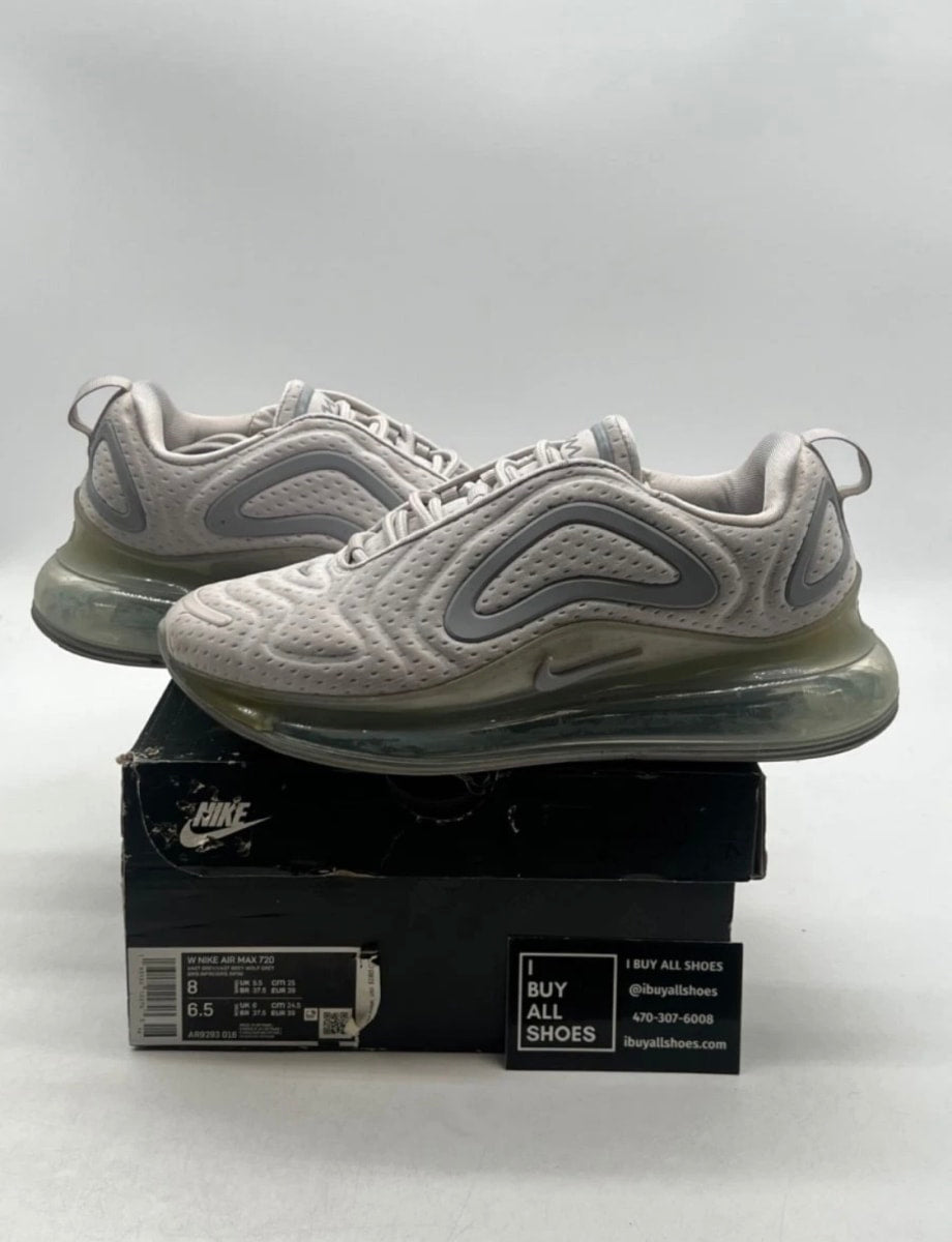 Nike Air Max 720 Grey Mesh (Women's) 8W (Heavily Worn Pre-Owned)NikeVast Grey/Wolf Grey-Vast Grey - Image 1