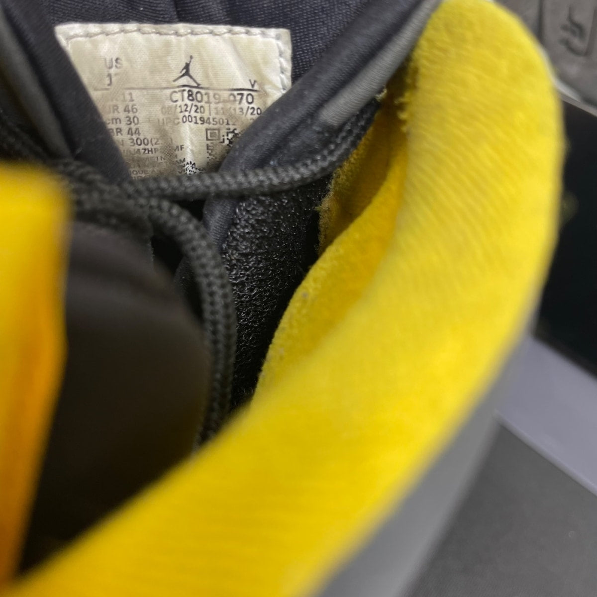 Jordan 9 Retro Dark Charcoal University Gold 12 (Moderately Worn Pre-Owned)JordanBlack/Dark Charcoal-University Gold - Image 6