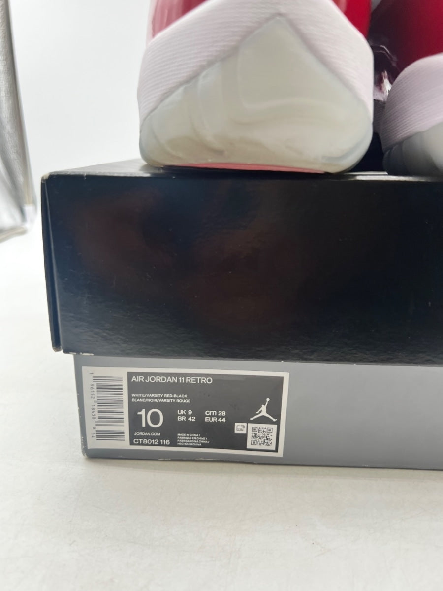 Jordan 11 Retro Cherry (2022) 10 (Lightly Worn Pre-Owned)JordanWhite/Varsity Red/Black - Image 4