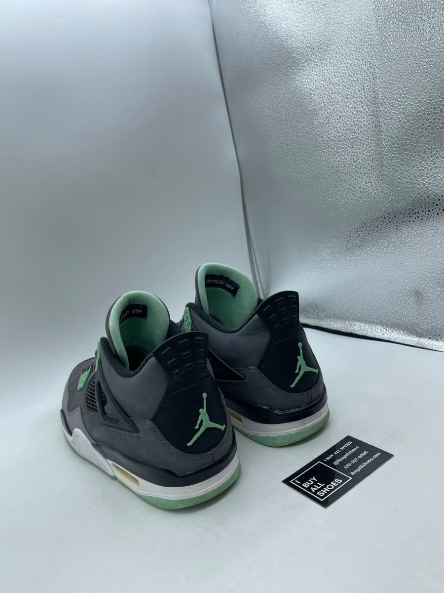 Jordan 4 Retro Green Glow 13 (Heavily Worn Pre-Owned) - Image 4
