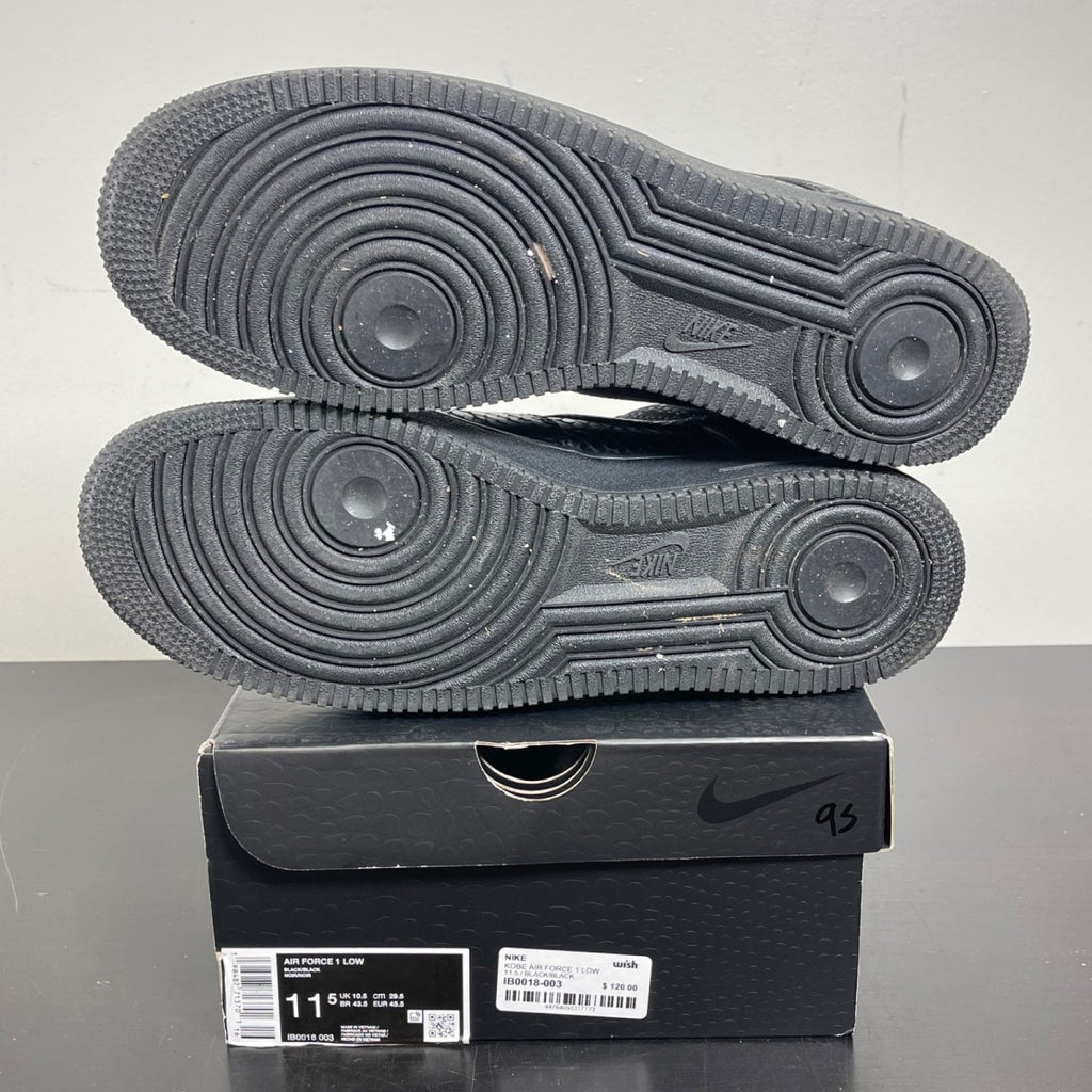 Nike Air Force 1 Low Kobe Bryant Forever Black 11.5 (Moderately Worn Pre-Owned)NikeBlack/Black - Image 5