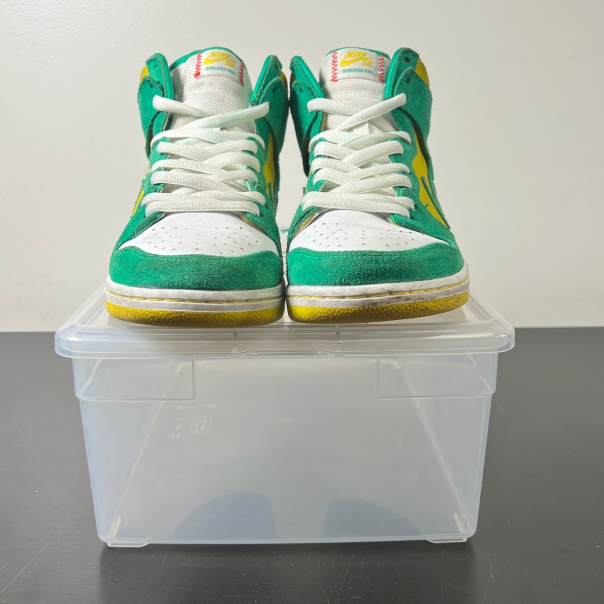 Nike SB Dunk High Oakland Athletics 10 (Moderately Worn Pre-Owned)NikeStadium Green/Stadium Green-Black-Speed Yellow - Image 2