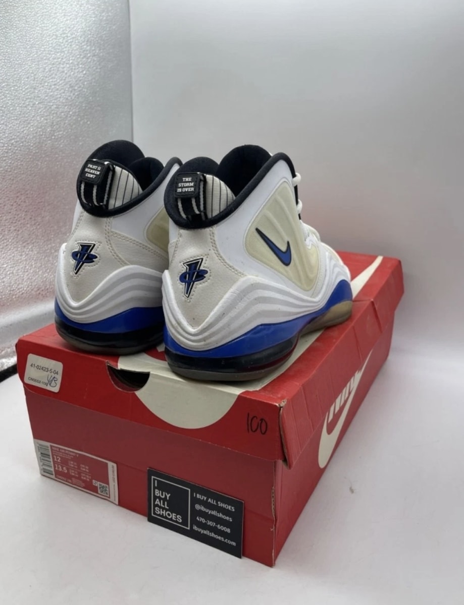 Nike Air Penny 5 Orlando Home 12 (Moderately Worn Pre-Owned)NikeWhite/Black-Varsity Royal - Image 5