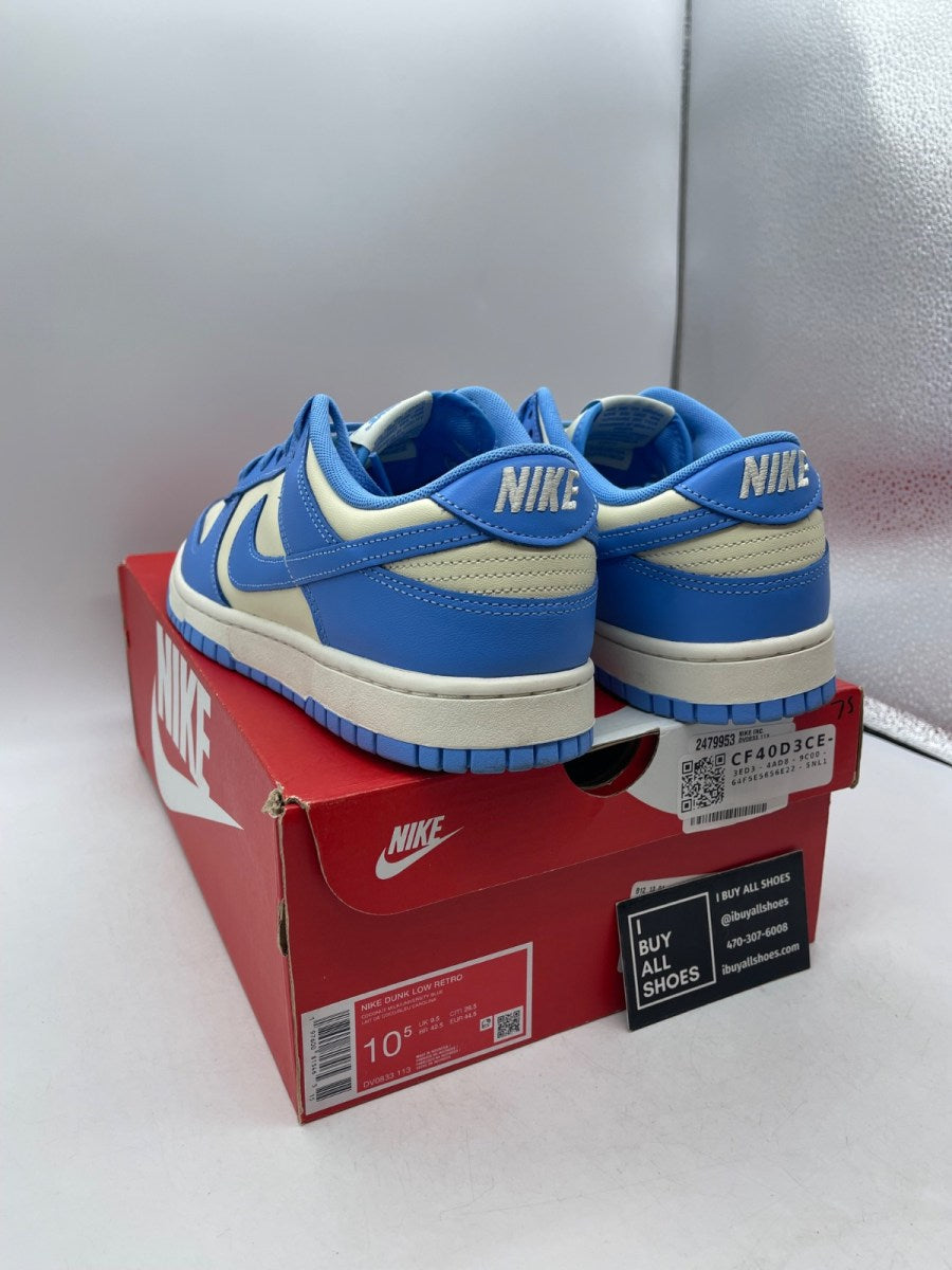 Nike Dunk Low Retro University Blue 10.5 (Moderately Worn Pre-Owned) - Image 4
