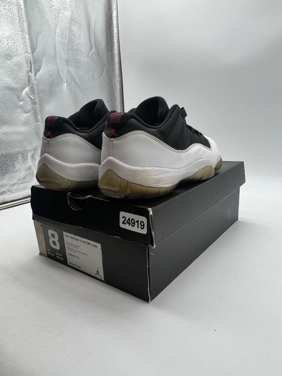Jordan 11 Retro Low Tuxedo 8 (Moderately Worn Pre-Owned)JordanWhite/Black-True Red - Image 5
