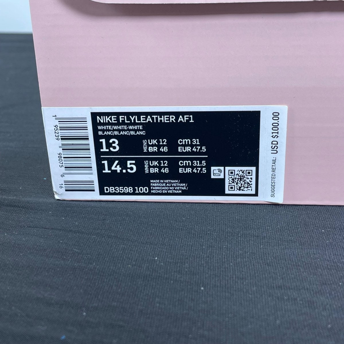 Nike Air Force 1 Flyleather Mayumi Yamase White 13 (Moderately Worn Pre-Owned)NikeWhite/White-White - Image 7