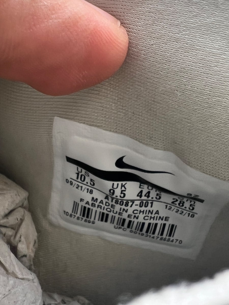 Nike Air Fear of God Raid Light Bone 10.5 (Moderately Worn Pre-Owned)NikeLight Bone/Black-White - Image 8