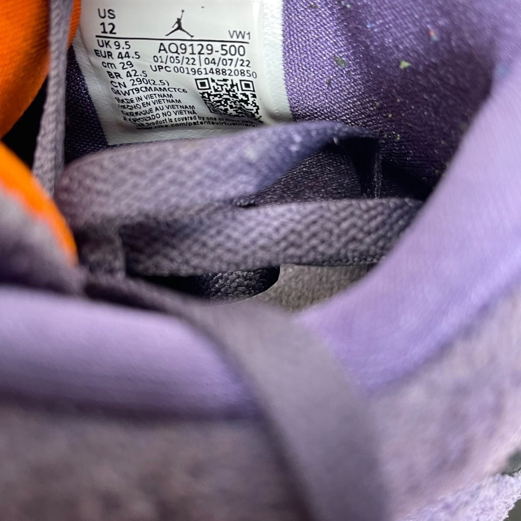 Jordan 4 Retro Canyon Purple (Women's) 12W (Moderately Worn Pre-Owned)JordanCanyon Purple/Anthracite/Alligator/Safety Orange - Image 6