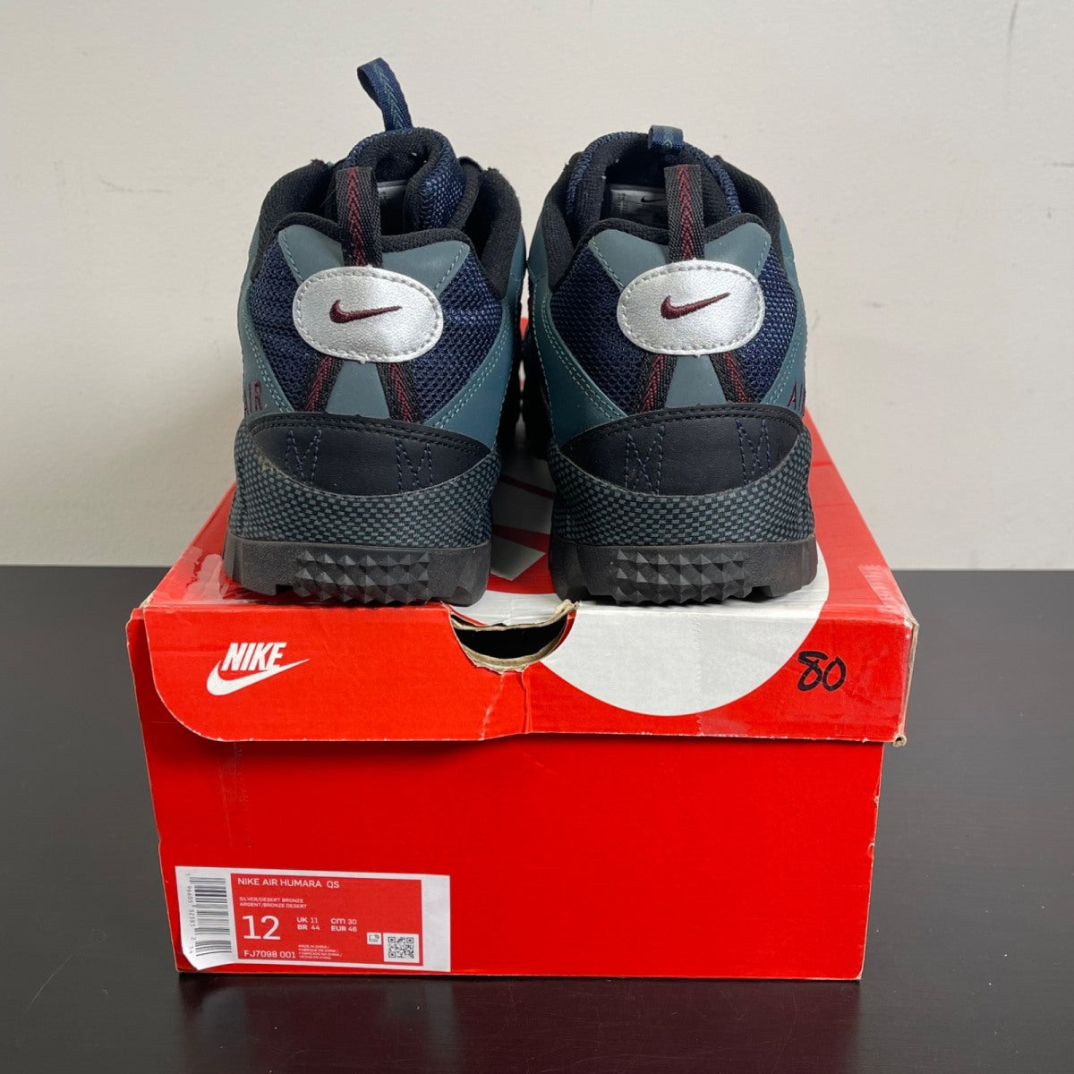 Nike Air Humara QS Black Metallic Silver 12 (Moderately Worn Pre-Owned)NikeBlack/Metallic Silver-Metallic Silver - Image 3