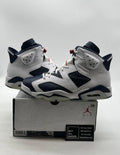 Jordan 6 Retro Olympic (2024) 9 (Lightly Worn Pre-Owned)JordanWhite/Varsity Red/Midnight Navy - Image 1