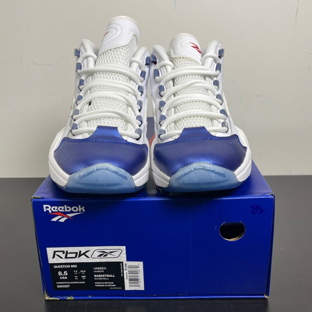 Reebok Question Mid 'Blue Toe' 2022 8.5 (Moderately Worn Pre-Owned)Reebok - Image 2