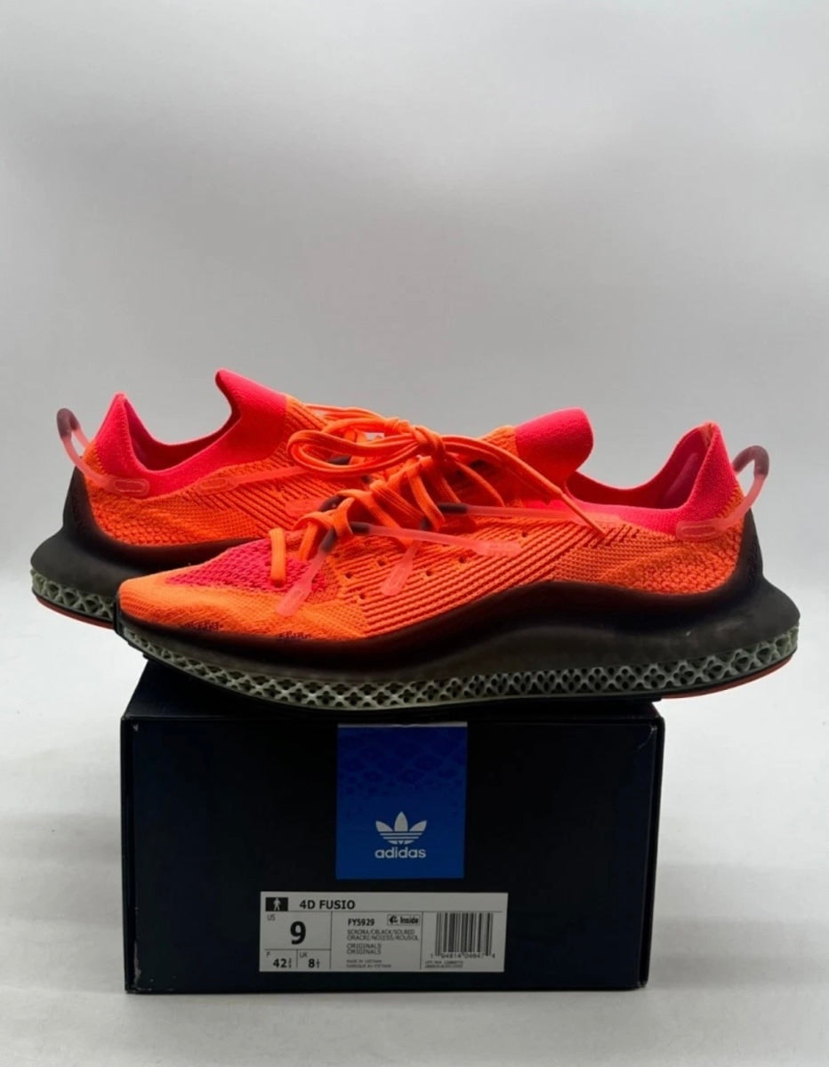 adidas 4D Fusio Screaming Orange 9 (Lightly Worn Pre-Owned)adidasScreaming Orange/Core Black/Solar Red - Image 1
