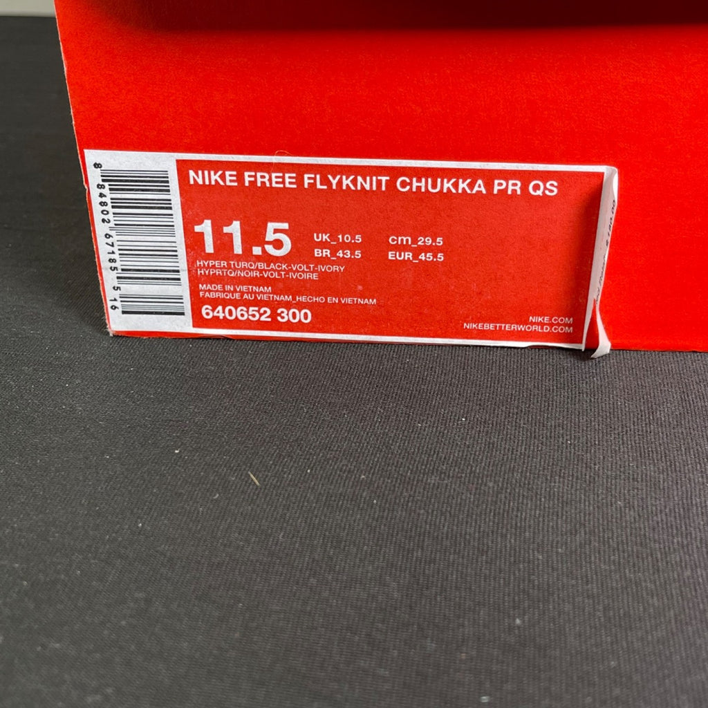 Nike Free Flyknit Chukka Hyper Turquoise (Size 11.5) - Image 7