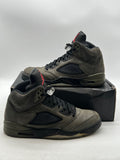 Jordan 5 Retro Fear Pack 12 (Moderately Worn Pre-Owned)JordanSequoia/Fire Red-Medium Olive-Black - Image 1