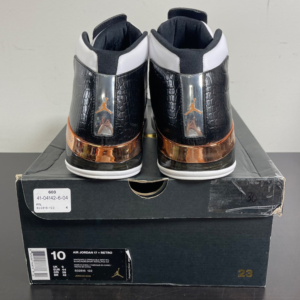 Jordan 17 Retro Copper (2016) 10 (Moderately Worn Pre-Owned)JordanCopper-Black-White - Image 4