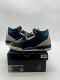 Jordan 3 Retro OG Rare Air (GS) 5.5Y (Lightly Worn Pre-Owned)JordanBlack/Chile Red/Neutral Grey/Military Blue/Coconut Milk - Image 1