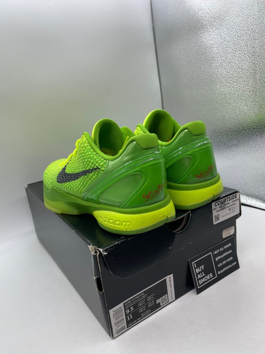 Nike Kobe 6 Protro Grinch (2020) 9.5 (Moderately Worn Pre-Owned) - Image 4