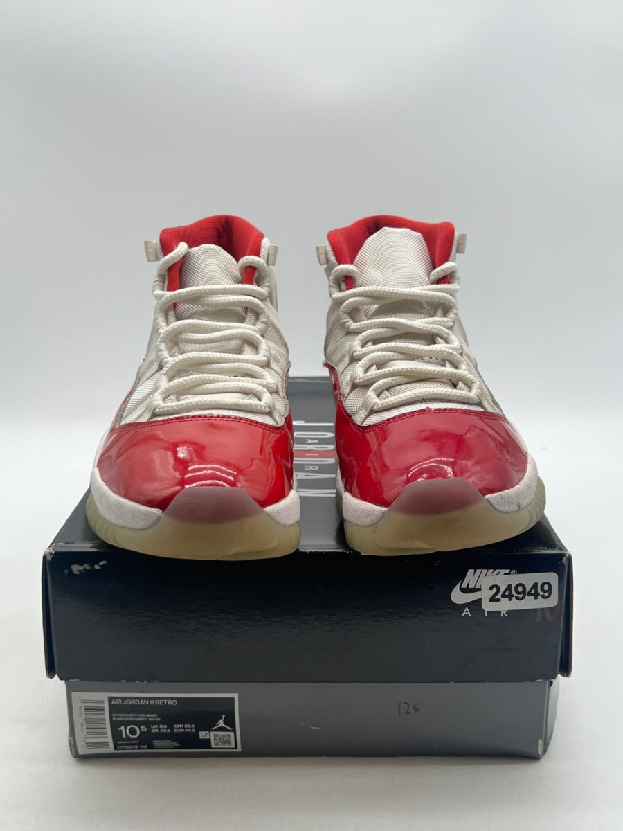 Jordan 11 Retro Cherry (2022) 10.5 (Moderately Worn Pre-Owned)JordanWhite/Varsity Red/Black - Image 2