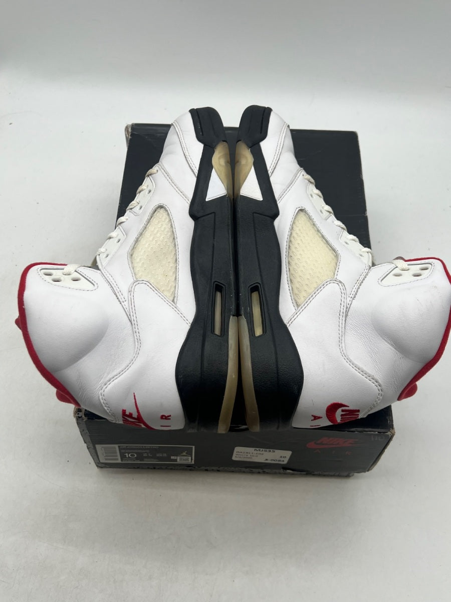 Jordan 5 Retro Fire Red Silver Tongue (2020) 10 (Moderately Worn Pre-Owned) - Image 7