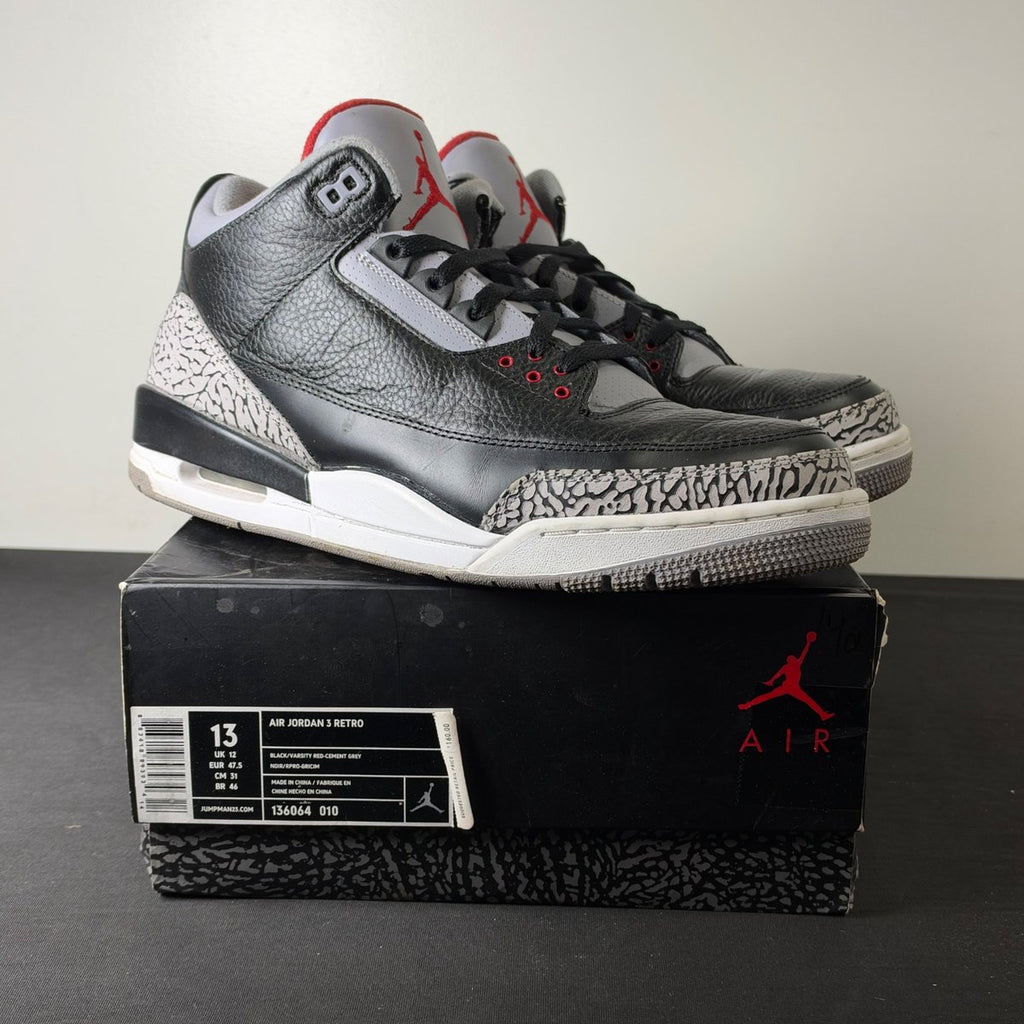 Jordan 3 Retro Black Cement (2011) (Size 13) - aux
