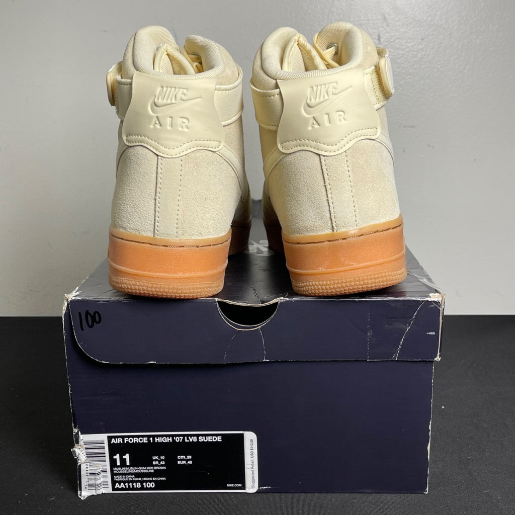 Nike Air Force 1 High '07 LV8 Suede Muslin Gum Medium Brown (Size 11) - Image 4