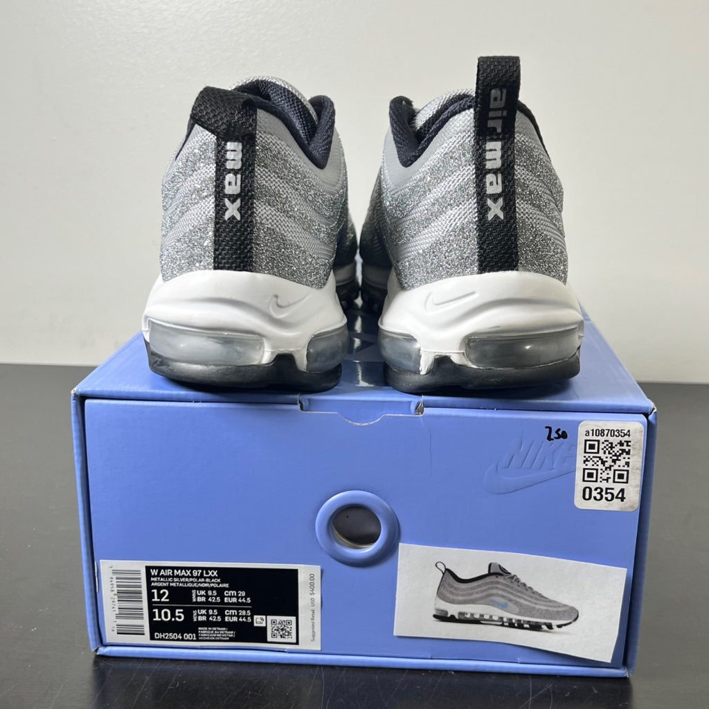 Nike Air Max 97 Swarovski Polar Blue (Women's) 12W (Lightly Worn Pre-Owned)NikeMetallic Silver/Metallic Silver-Polar Blue - Image 5