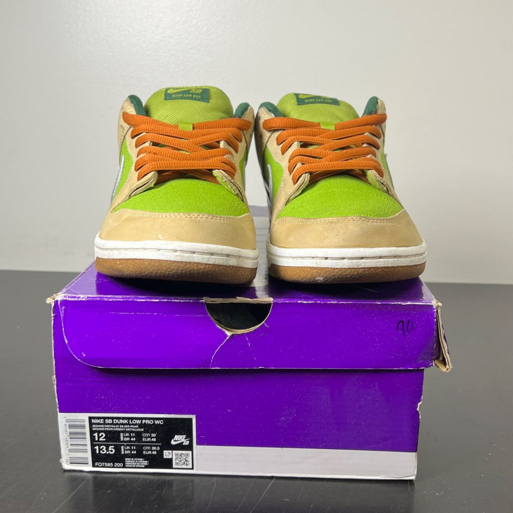 Nike SB Dunk Low Escargot 12 (Lightly Worn Pre-Owned)NikeSesame/Metallic Silver/Pear/Fir/Sail/Light British Tan - Image 2