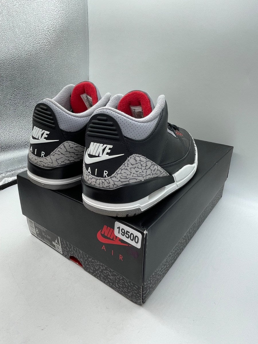 Jordan 3 Retro OG Black Cement (2024) 8 (Moderately Worn Pre-Owned)JordanBlack/Fire Red/Cement Grey/Sail - Image 5