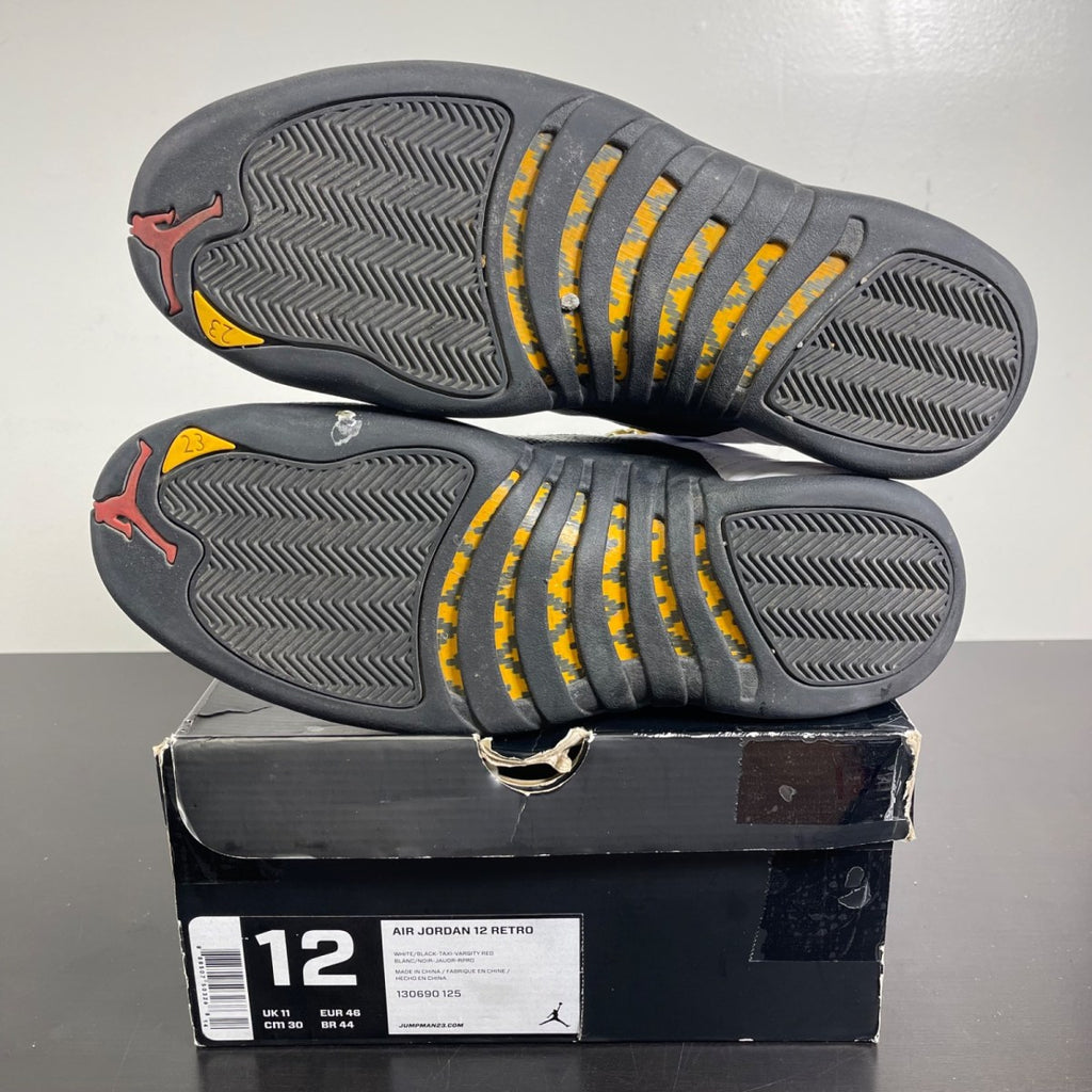 Jordan 12 Retro Taxi (2013) 12 (Moderately Worn Pre-Owned)JordanWhite/Black-Taxi - Image 5