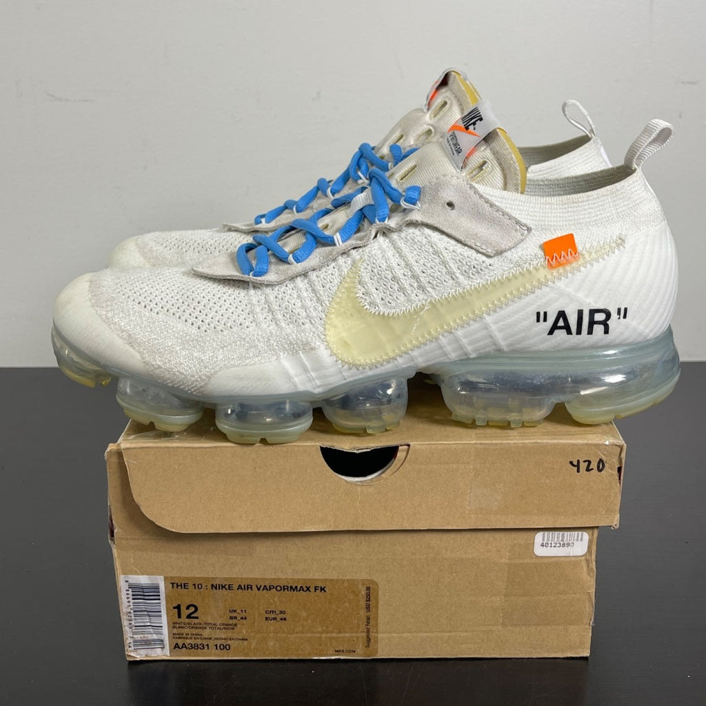 Nike Air VaporMax Off-White (2018) 12 (Moderately Worn Pre-Owned)NikeWhite/Total Orange-Black - Image 3