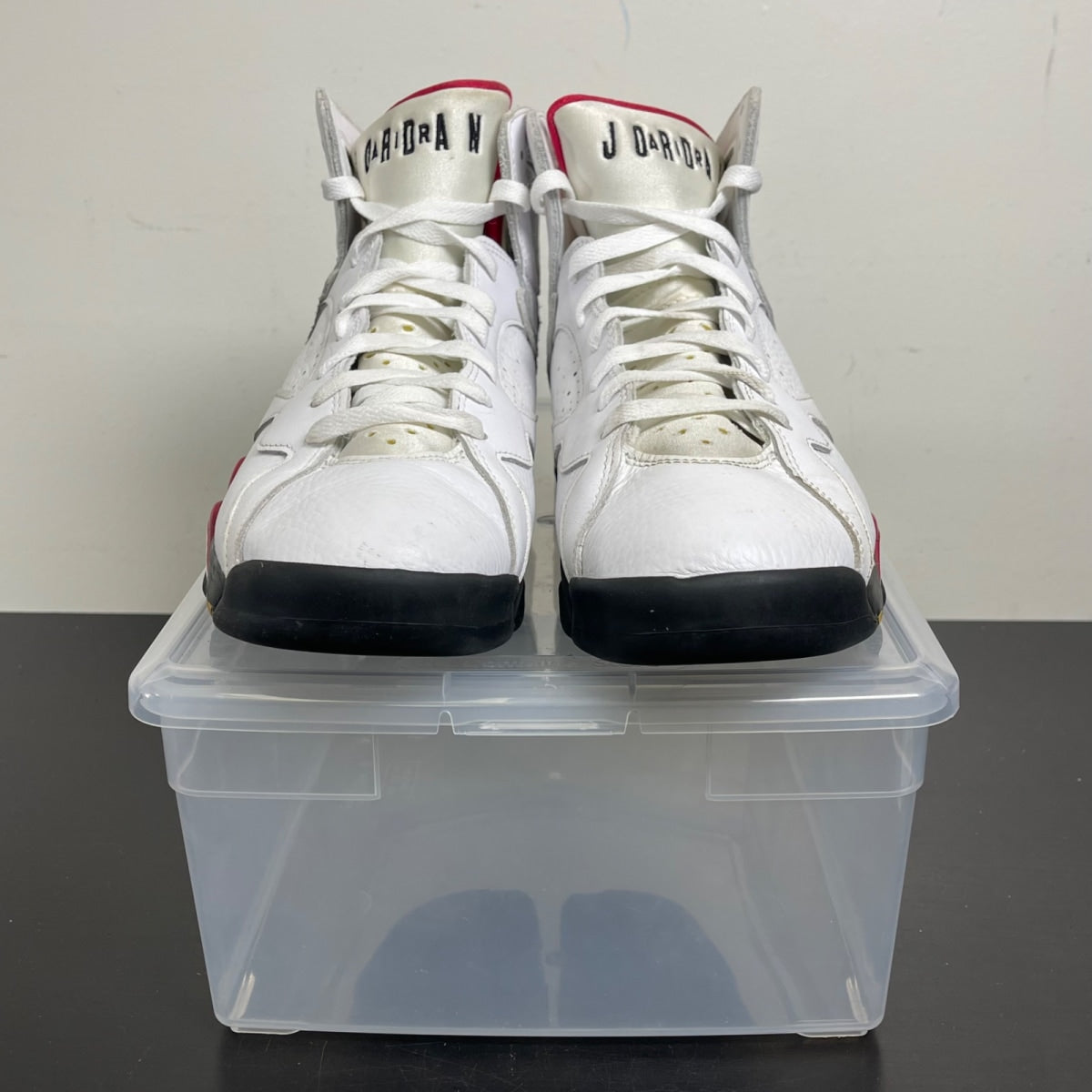 Jordan 7 Retro Cardinal (2022) 10.5 (Moderately Worn Pre-Owned)JordanWhite/Black/Cardinal Red/Chutney - Image 2