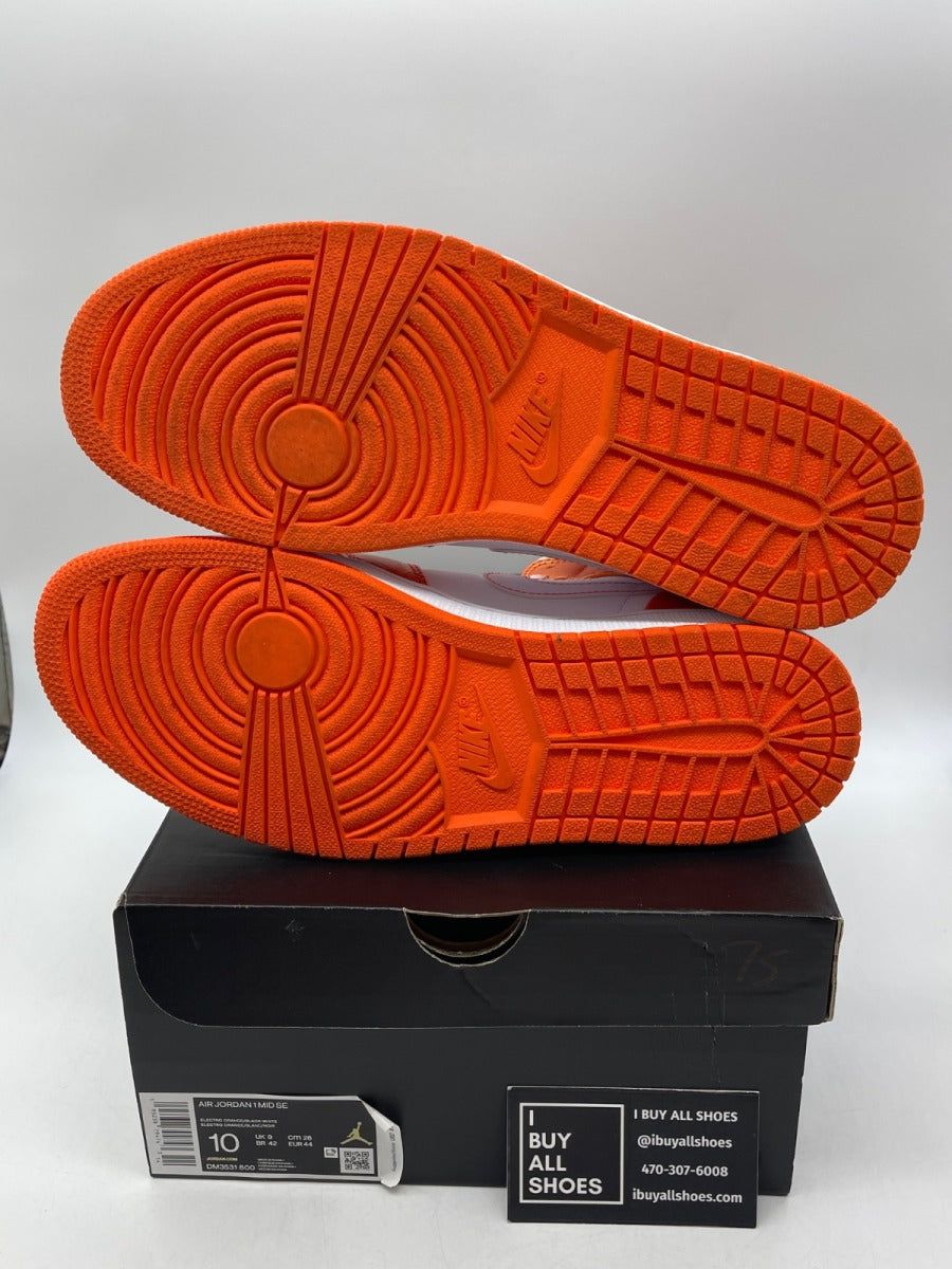 Jordan 1 Mid Metallic Orange 10 (Moderately Worn Pre-Owned) - Image 7