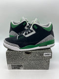 Jordan 3 Retro Pine Green 10 (Moderately Worn Pre-Owned)JordanBlack/Silver/White/Pine Green - Image 1