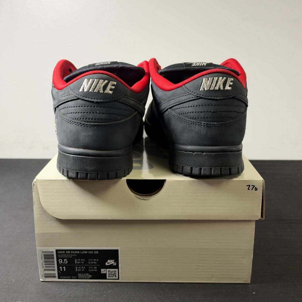 Nike SB Dunk Low Supreme 94 Black (Size 9.5) - Image 5
