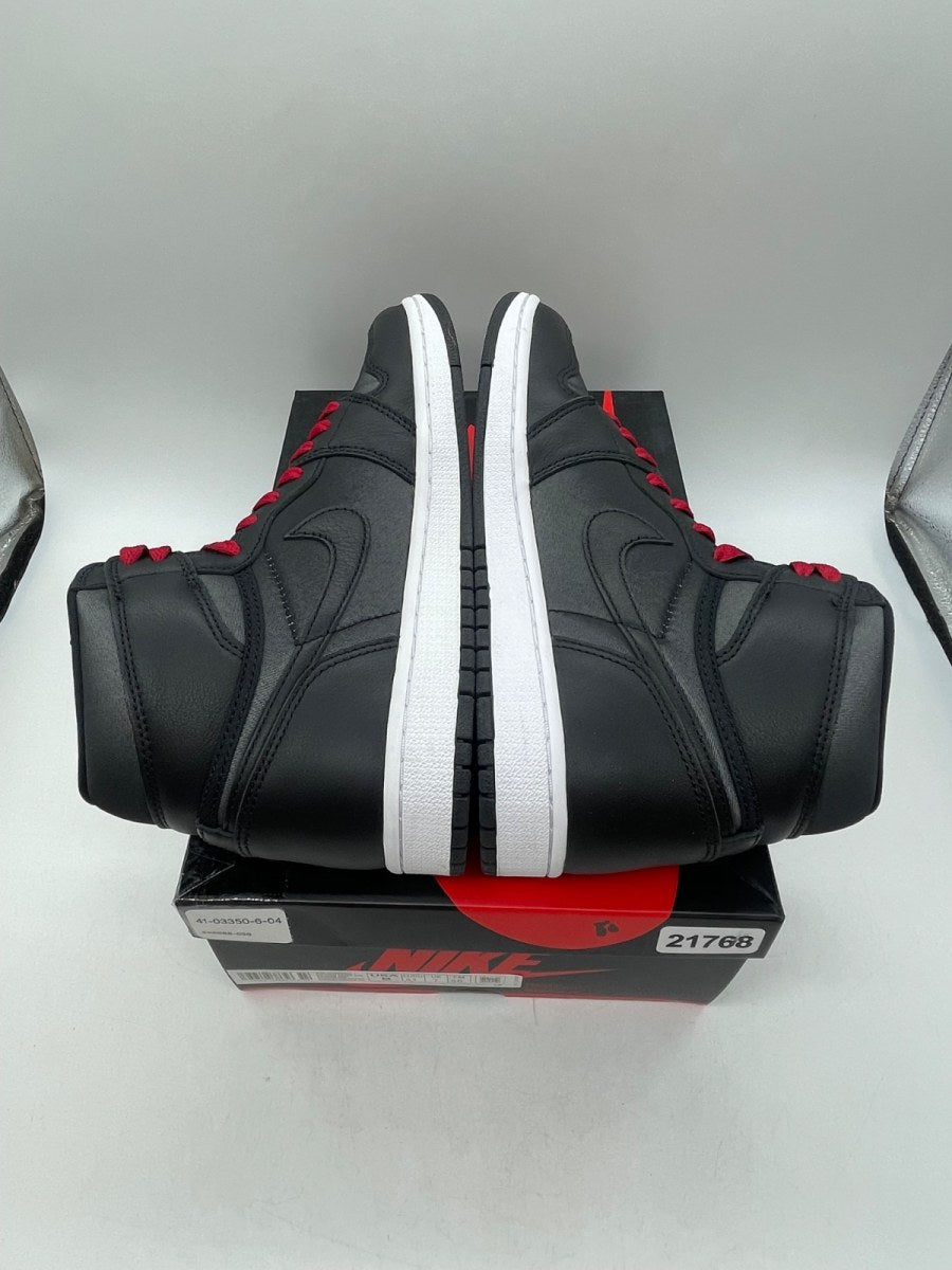 Jordan 1 Retro High Black Satin Gym Red 8 (Moderately Worn Pre-Owned)JordanBlack/Gym Red-Black-White - Image 6