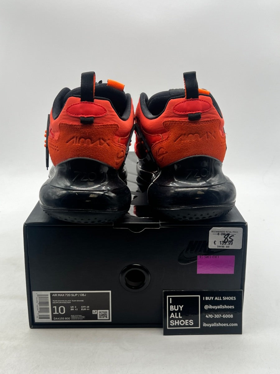 Nike Air Max 720 Slip OBJ Team Orange 10 (Moderately Worn Pre-Owned) - Image 5